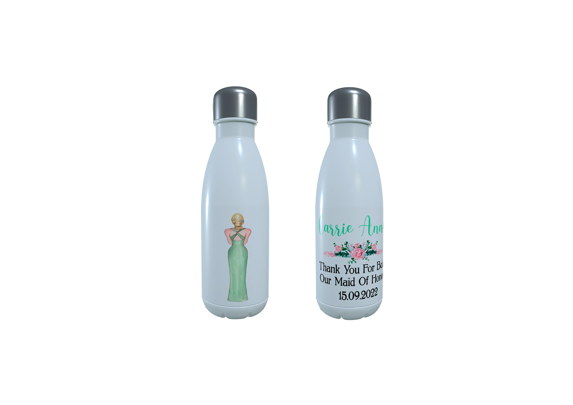 Maid Of Honor Personalised Water Bottle, Maid Of Honor Thermos